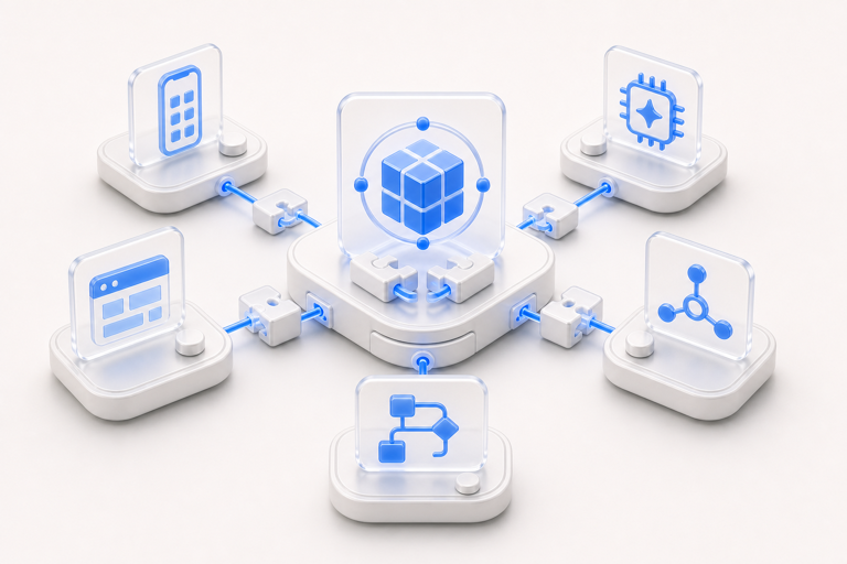 Custom apps, tools, and AI software visual